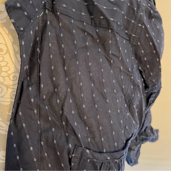 Guess button down shirt belt size large blue - Picture 3 of 5